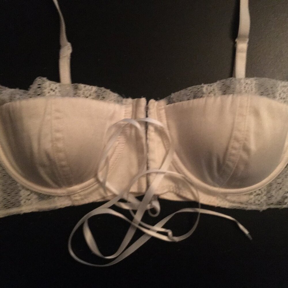 Kiki de Montparnasse Muse Satin & Lace Corselette w/Garter & Muse Heart Brief